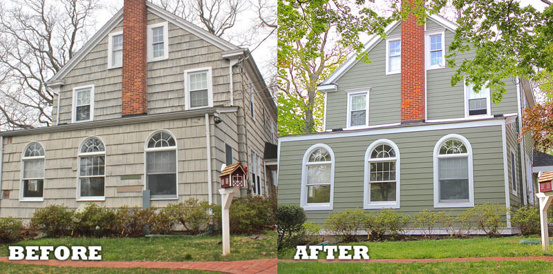 Siding Replacement Before After